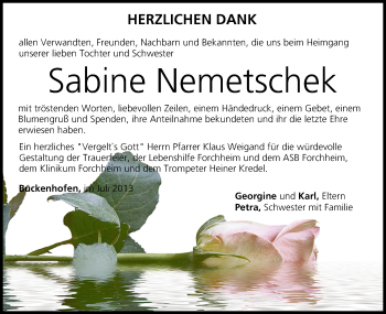 Anzeige von Sabine Nemetschek von MGO