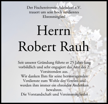 Anzeige von Robert Rauh von MGO