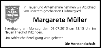 Anzeige von Margarete Müller von MGO