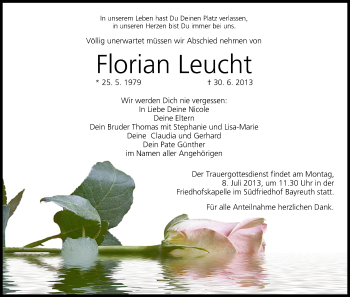 Anzeige von Florian Leucht von MGO