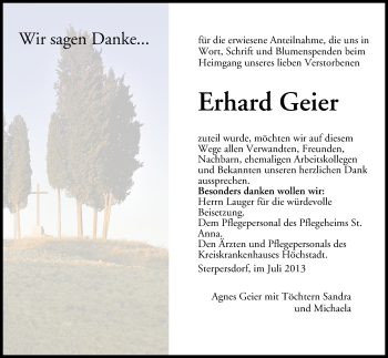 Anzeige von Erhard Geier von MGO