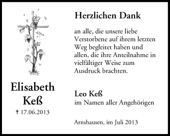 Anzeige von Elisabeth Keß von MGO