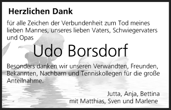 Anzeige von Udo Borsdorf von MGO