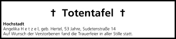 Anzeige von Totentafel vom 06.07.2013 von MGO