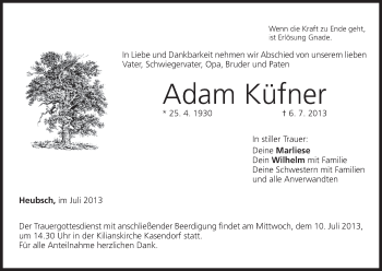 Anzeige von Adam Küfner von MGO