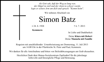 Anzeige von Simon Batz von MGO