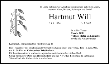 Anzeige von Hartmut Will von MGO