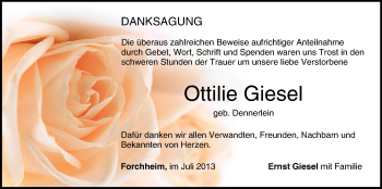 Anzeige von Ottilie Giesel von MGO
