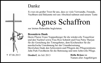 Anzeige von Agnes Schaffron von MGO