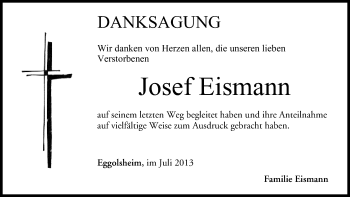 Anzeige von Josef Eismann von MGO