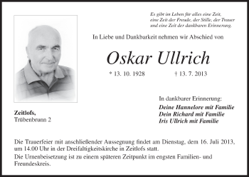 Anzeige von Oskar Ullrich von MGO
