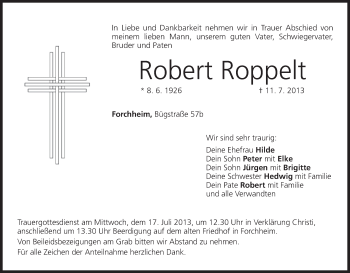 Anzeige von Robert Roppelt von MGO