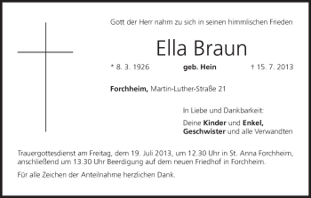 Anzeige von Ella Braun von MGO