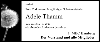 Anzeige von Adele Thamm von MGO