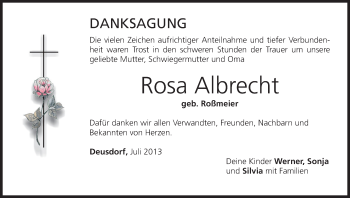Anzeige von Rosa Albrecht von MGO