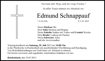 Anzeige von Edmund Schnappauf von MGO