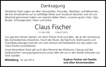Anzeige von Claus Fischer von MGO