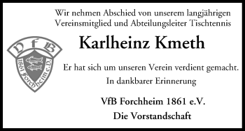 Anzeige von Karlheinz Kmeth von MGO