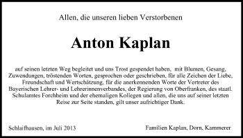 Anzeige von Anton Kaplan von MGO