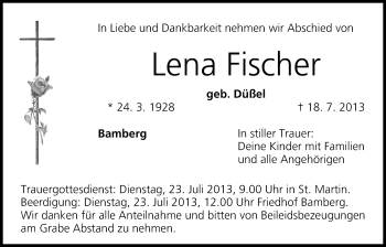 Anzeige von Lena Fischer von MGO