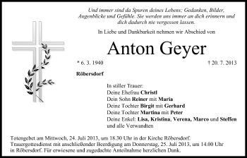 Anzeige von Anton Geyer von MGO
