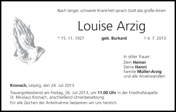 Anzeige von Louise Arzig von MGO