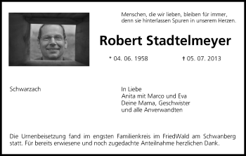 Anzeige von Robert Stadtelmeyer von MGO