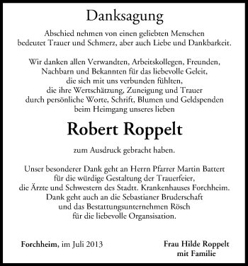 Anzeige von Robert Roppelt von MGO