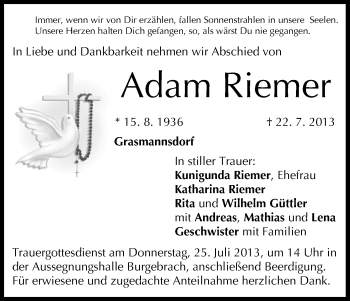 Anzeige von Adam Riemer von MGO
