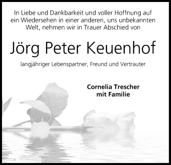 Anzeige von Jörg-Peter Keuenhof von MGO