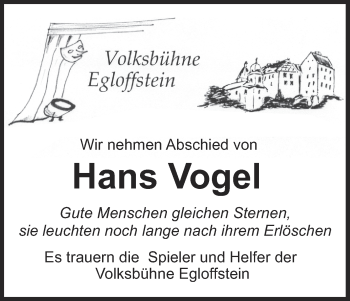 Anzeige von Hans Vogel von MGO