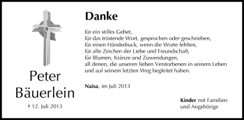 Anzeige von Peter Bäuerlein von MGO