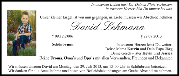 Anzeige von David Lehmann von MGO