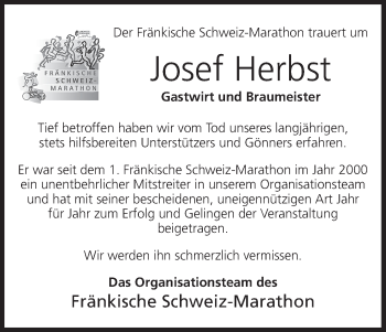 Anzeige von Josef Herbst von MGO