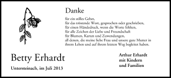 Anzeige von Betty Erhardt von MGO