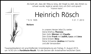 Anzeige von Heinrich Rösch von MGO