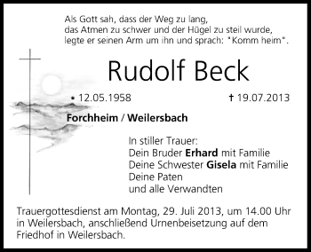 Anzeige von Rudolf Beck von MGO