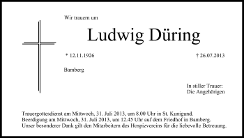 Anzeige von Ludwig Düring von MGO