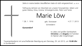 Anzeige von Marie Löw von MGO