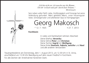 Anzeige von Georg Makosch von MGO