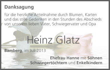 Anzeige von Heinz Glatz von MGO