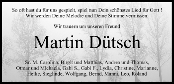 Anzeige von Martin Dütsch von MGO
