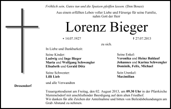Anzeige von Lorenz Bieger von MGO