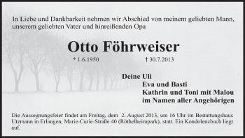 Anzeige von Otto Föhrweiser von MGO