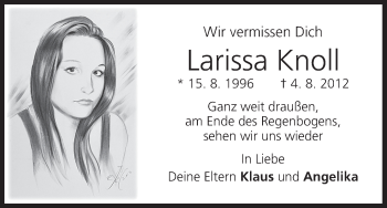 Anzeige von Larissa Knoll von MGO