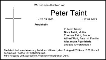 Anzeige von Peter Taint von MGO