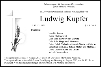 Anzeige von Ludwig Kupfer von MGO