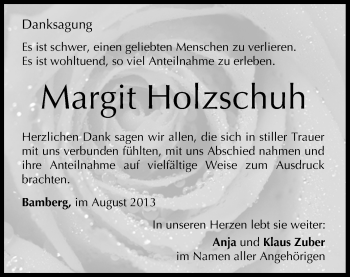 Anzeige von Margit Holzschuh von MGO