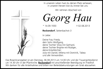 Anzeige von Georg Hau von MGO