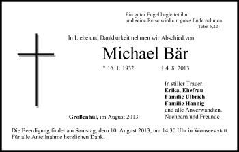 Anzeige von Michael Bär von MGO